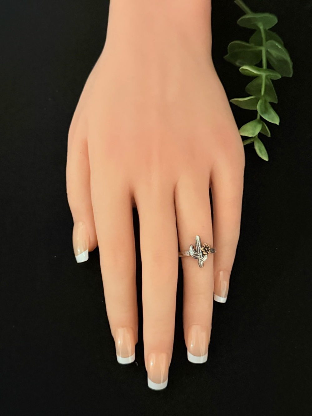 James Avery Silver/Bronze Cactus Ring - Picture 6 of 7